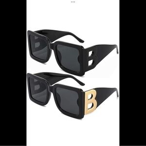 Set/2 Luxury Women Celebrity Fashion Designer Sunglasses Eyewear  Letter B NIB